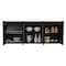 Tuhome Superior 150 Wall Cabinet With Glass, Four Interior Shelves, Two Double Door, Black GLW5609 - alternate 2
